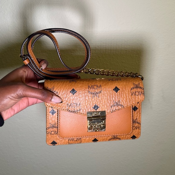 MCM Belt Bag Crossbody Cognac Visetos Crossbody Bag - Picture 4 of 4